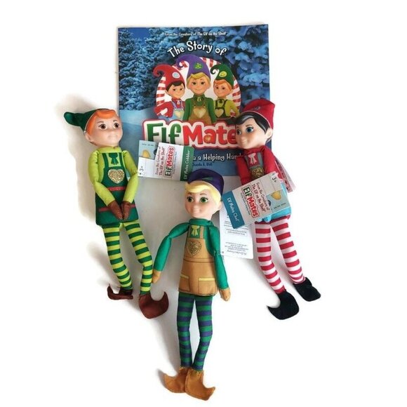 Elf Mates Set The Chef The Cobbler & The Toy Maker With Storybook 4 Piece Bundle - Picture 7 of 7